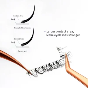 Black Silk 3D False Eyelashes Faux Mink Lashes Superfine Invisible Band Easy Wear Handmade Lash Sets Customized Box