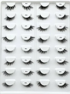 Black Soft Thin Band fox Cat Eye Lashes Strip Artificial Fake Eyelashes Half Lashes Handmade Clear Band False Eyelash