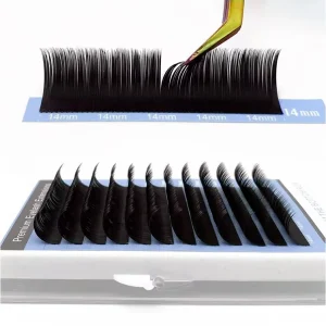 Black Soft and Very Light Synthetic Silk Lashes Length 20-25mm 0.15 DD Curl Individual Lash Eyelash Extension