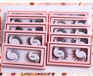 Black and Fluffy Cashmere Mink Eyelash Extension C Curl Strip Eyelashes Lash Clusters Custom logo