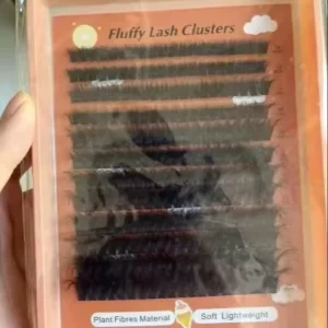 Bling Blang 240 Cluster DIY Handmade Synthetic Hair 0.07MM Thickness Black Cotton Band 3D Fluffy Eyelash Extension Kits