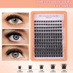 BlingBlang Single Cluster C-curl False Eyelash Set 8-16mm DIY Segmented Grafting for Thickening Eyelashes