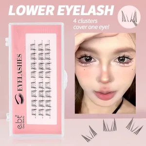 Bottom Eyelashes Natural Look Shape Lower Lashes Handmade Wispy Under Eyelash Extensions for Eye Makeup