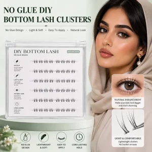 Bottom Lash Clusters Synthetic Hair Handmade Self Adhesive No Glue Lower False Eyelashes Natural Look DIY Lash Extensions