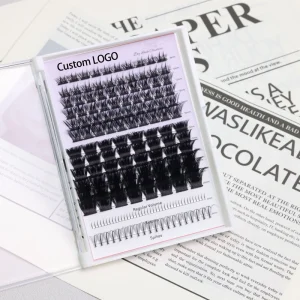 Bottom Lash with C D J B Curl Lash Clusters Kit Custom DIY Cluster Lashes Private Label Eyelash Cluster Extensions