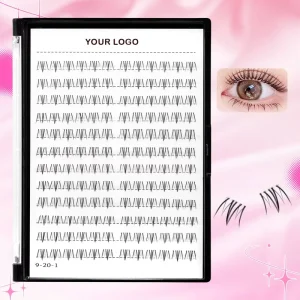 Bottom Lashes Cluster Clear Band DIY Lash Clusters Manga Lower Lashes Cluster