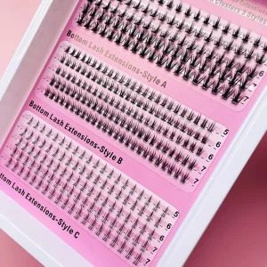 Bottom Lower Lash Clusters Super Fine Band DIY Individual Lashes Eyelash Extension Vendor