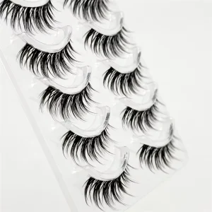 Bride Eyelash Set Natural Wispy Vegan Lashes Reusable Cruelty-Free Invisible Clear Band Eyelashes