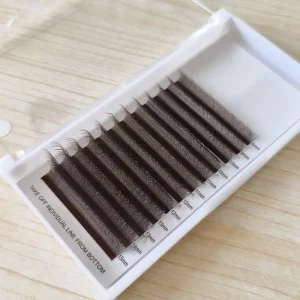 Brown 5D W Shaped Eyelash Extensions 8 15mm Mix Length Hand Woven Premade Volume Fans Cilios for Makeup Tools