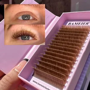 Brown Color Volume Eyelash Extensions Dark Middle Light Brown Easy Fan Mix Eye Lash Extension