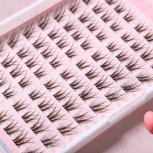 Brown Eyelash DIY Lash Cluster Private Label Volume cat Eye Foxy Cluster Lashes Bottom Lash Spike Clusters