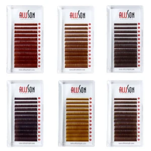 Brown Eyelash Extension Eyelash Extensions Korean PBT Customized Mixed Color Individual Eyelash Extensions