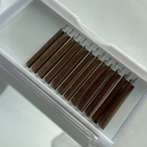 Brown Faux Mink Eyelash Extension Tray Cashmere 0.05 0.07 Individual Lashes 0.15 CC Curl Brown Volume Lash Extensions