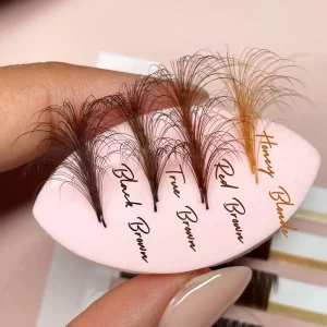 Brown Lash Dark Chocolate Individual Lash Extension Private Label Coffee Honey Eyelash Extension Caramel Lash Tray