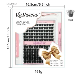 Brown Mix DIY Cluster Eyelash 50% Black 50% Brown Individual Lashes Natural Depth Gradient Warm Tone