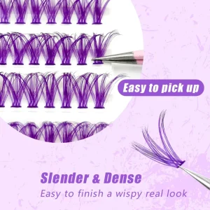 Brown Segments Cluster Lash Extension Natural Individual Lashes DIY Lash Cluster Extension Kit