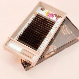 Brown Silk Espresso Lash Extensions Handmade Dark Chocolate Eyelash Extension Coffee 0.03 Mocha Eyelash Lash Extensions
