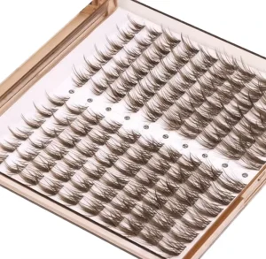 Brown Wispy Eyelash Extensions DIY Home CC Curl Mixed Thickness Natural Spiky Lash Individuals 120 Pcs Cluster Pack