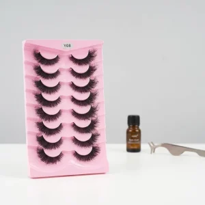 Budget Tousled Voluminous Faux Mink Strip Lashes for Cost Effective Western Daily Cosmetic Sets