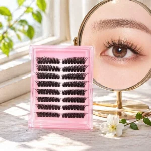 Bulk DIY Segment Lashes Cluster Kit 128 Pcs Mixed Length 9-16mm Matte Black Soft Band Price