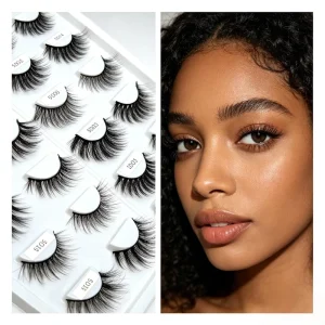 Bulk Eyelashes With Retail ready Packaging 5-10+ Times Reusable Glue free Option Available