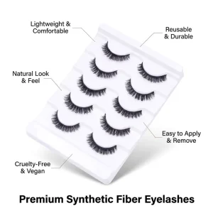 Bulk False Eyelashes Wispy Volume Strip Lashes Tray Packaging Custom Logo Private Label Lash Extensions