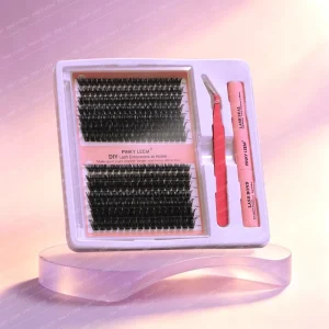 Bulk PBT 80 100D Super Thick Volume Waterproof DIY Lash Set D Curl Handmade Reusable Natural Fluffy Clusters