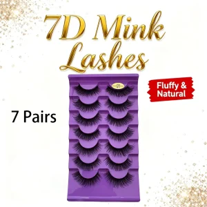 Bulk Pack 7 Pairs Fluffy Wispy Volume False Eyelashes Natural Look Faux Mink Lashes Sets Mix Length Full Strip Lashes