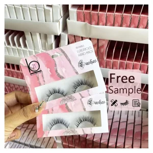 Bulk Stock Custom Logo Handmade False Lashes Full Strip Eyelashes