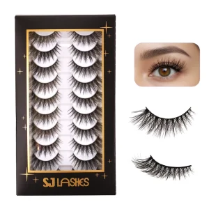Bulk Stock Eyelash Pack the Natural Wispy Silk Lashes 10-15 mm Black Cotton Band 3D Faux Mink Strip Lashes
