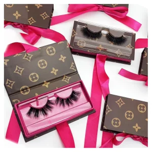 Bulk Stock Vegan Natural Faux Mink Full Strip Eyelashes 3D Faux Cils Lashes