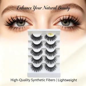 Bulk Strip Natural Look Lashes Fluffy Wispy Volume Faux Mink Eyelashes Fake Dramatic Soft False Lashes