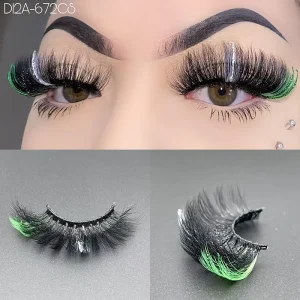Butterfly Faux Mink Glitter Eyelashes Dramatic Glitter Colored Lashes Style Halloween Faux Mink Lashes with Glitter