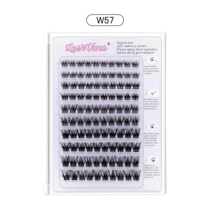 C Curl DIY Eyelash Extensions Kit 8 16mm Handmade Natural Pre-Glued Press-on Lashes Reusable with No Glue Needed