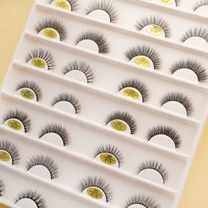 C Curl Strip Lashes 3D Fluffy Wispy Faux Mink Full Strip Lashes Private Label Bulk Orders