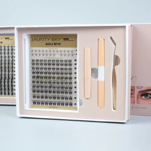 C Curl Thin Band 8-16mm Double Layer Self Grafting Magnetic Box Segment Cluster DIY Lash Kit