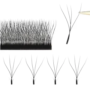 C D Curl 0.07mm W Shape 4D Lash Premade Volume Fans Synthetic Natural Soft Long Eyelashes