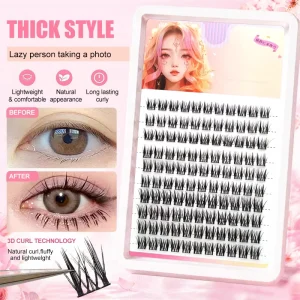 C D Curl Cluster Lashes Extension Kit Mix Individual Lash Clusters Private Label Lash Extension Trays Lash Kits for Beginners