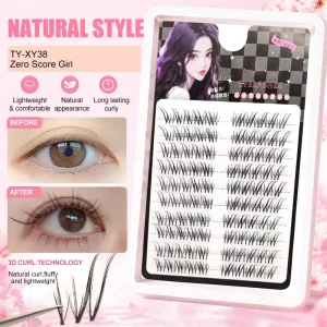 C D Curl Cluster Lashes Lightweight Soft Reusable Individual Lash Extensions Custom Logo Private Label Vendor