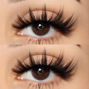 C D Curl Fluffy Faux Mink Strip Lashes 15-30mm Natural Cat Eye False Eyelashes with Packaging Box