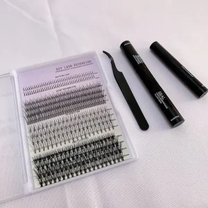 段预剪睫毛 C D 卷曲 DIY 簇睫毛 自有品牌 DIY 粉丝睫毛簇睫毛套装