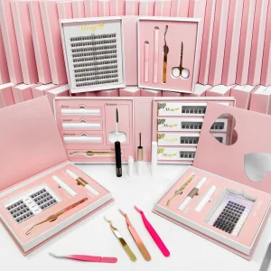 C and D Curl Pre-Cut Cluster Lash Extension Kit