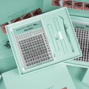 CC Curl 8-14mm DIY Eyelash Cluster Kit Pre-Cut Segments With Bond, Seal, and Remover