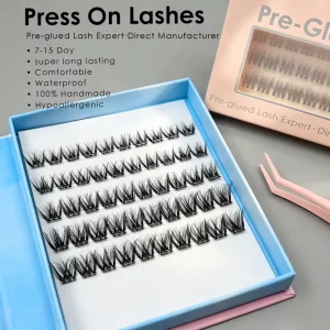 CE CPSR Certified Bio degradable Cruelty Free Private Label Press Lashes UK France Italy Market 100% Handmade Waterproof Eyelash