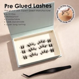 CE CPSR Pre glued Strip Lashes Waterproof 100% Handmade Manga Lash Custom Sizes Curls Magnetic Box UK France Italy Germany