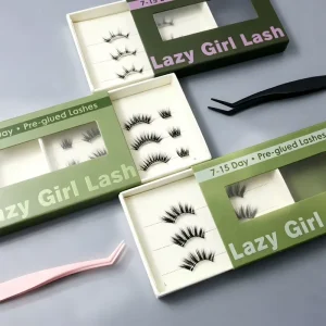 CPSR Waterproof 3-10 Day Long Lasting Wispy Custom Acrylic Box No Glue Pre Glued Half Lashes Pre Glued Strip Lash Italian
