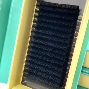 Cardboard Cases Black Eyelash Extensions Private Label Cashmere Style Individual Volume Lash Trays Fiber Vegan Cruelty Free
