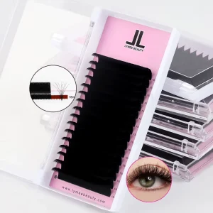 Cashmere 0.03 0.05 0.07 0.10 Individual Lash Extension Matte Black Volume PBT Eyelash Extensions Supplies
