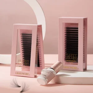 Cashmere Eye Lash Extension Lash Tray Supplies Silk Dark Matte Black Mink Volume Eyelash Extension Private Label