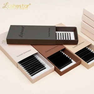 Cashmere Eye Lash Extension Lash Tray Supplies Silk Dark Matte Black Mink Volume Eyelash Extension Private Label